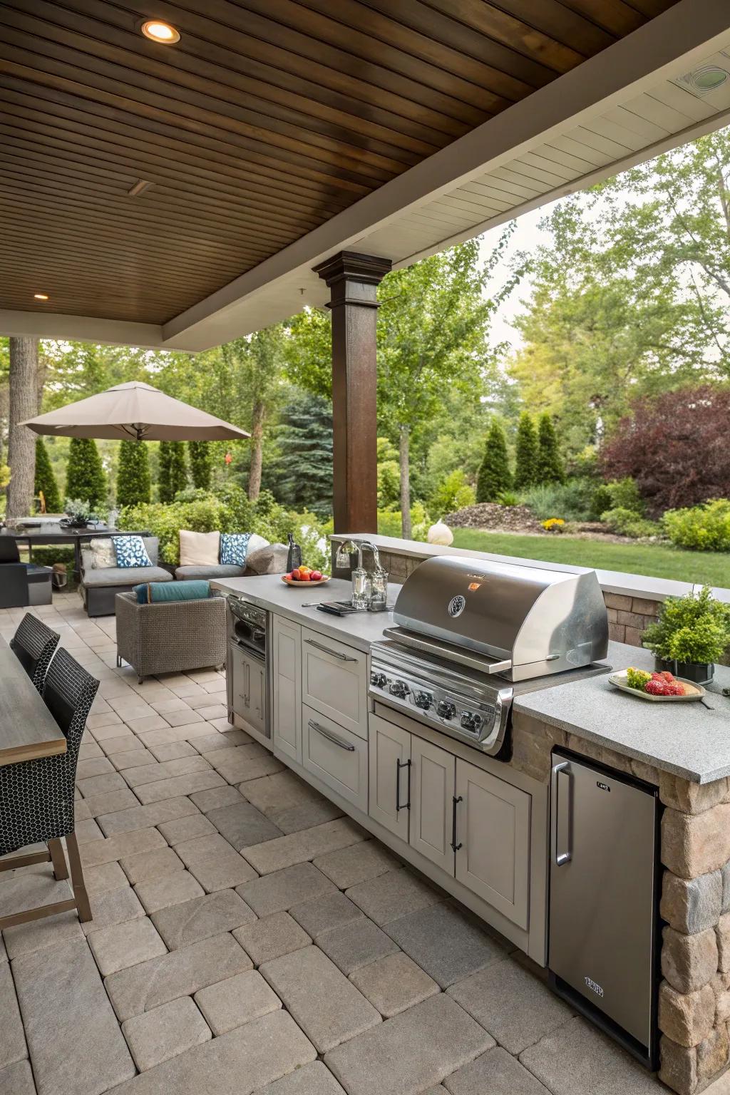 Elevate entertaining with an outdoor kitchen.