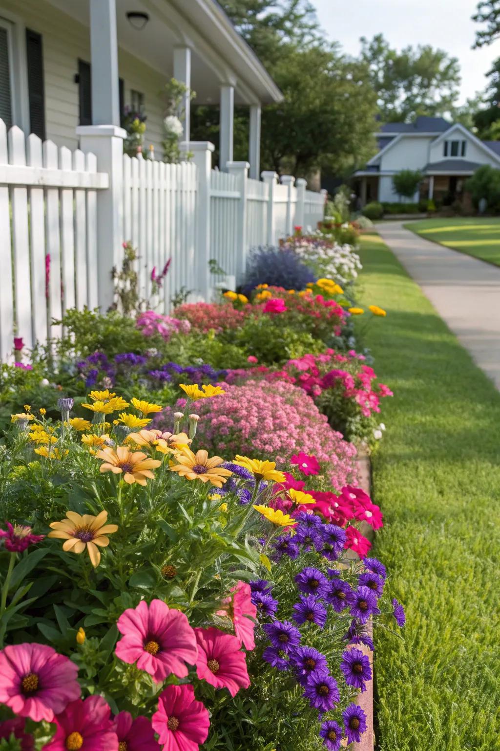Seasonal blooms keep this Texas garden vibrant year-round.