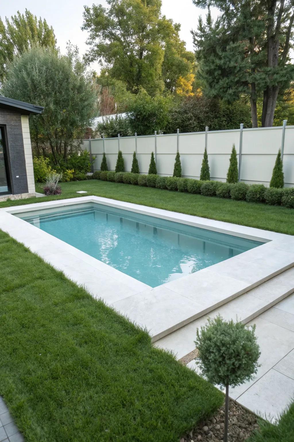 Embrace simplicity with a minimalist pool design.