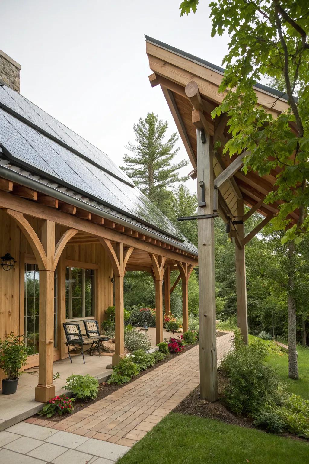 Solar panels enhance energy efficiency and sustainability.