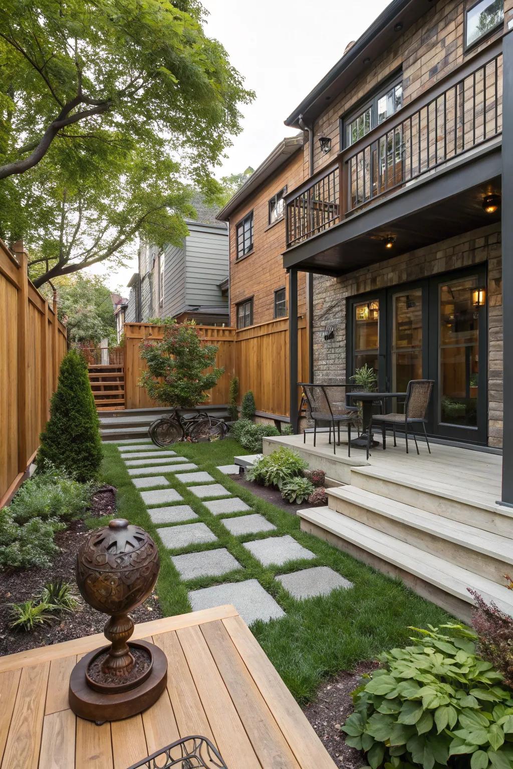 Combining different textures and materials adds depth to your backyard design.