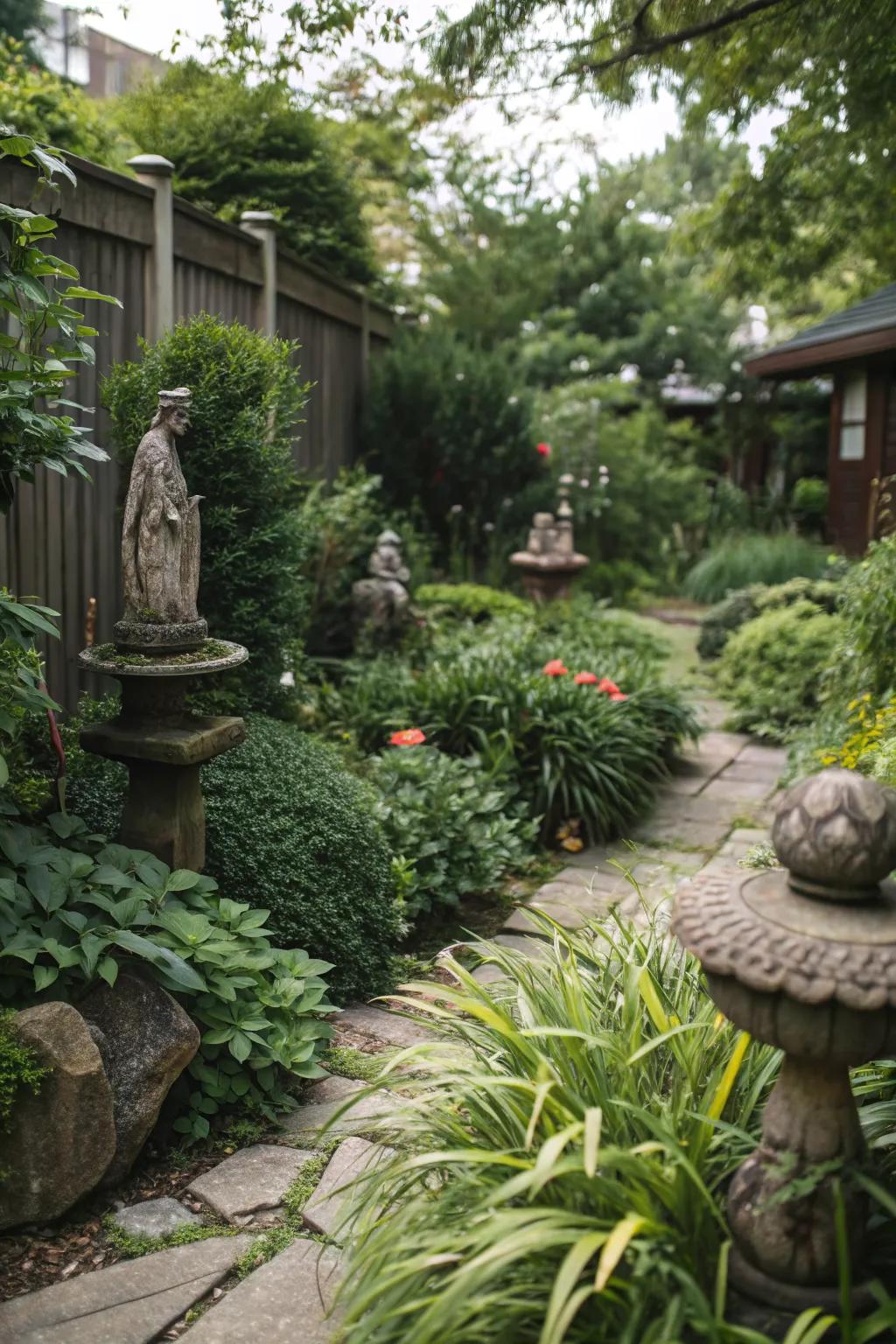Add personality with artistic sculptural elements.