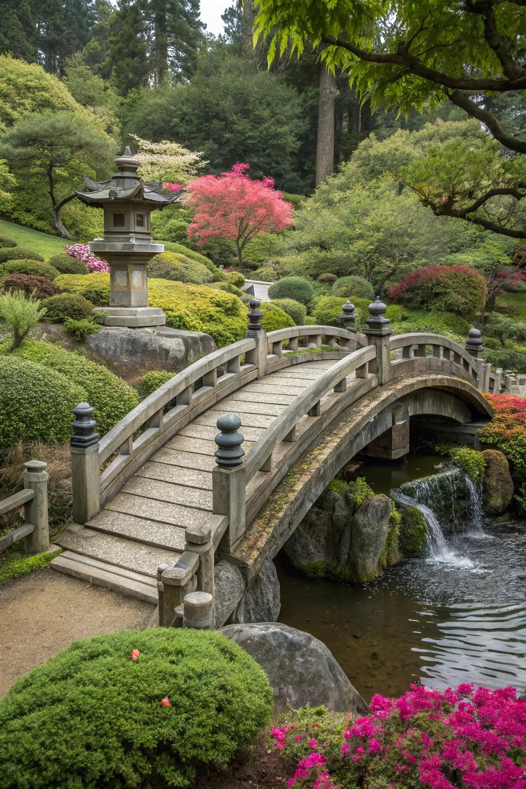Multi-level bridges add dimension and intrigue.