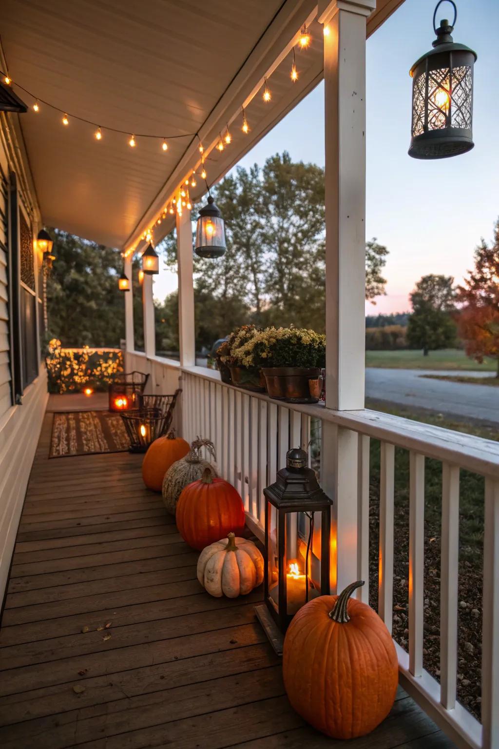 Seasonal decor keeps your porch festive.
