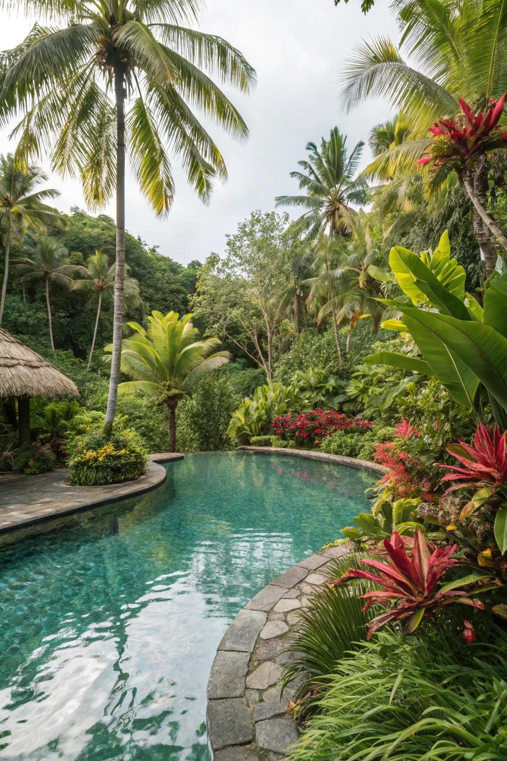 Landscape pockets integrate greenery into your pool design.