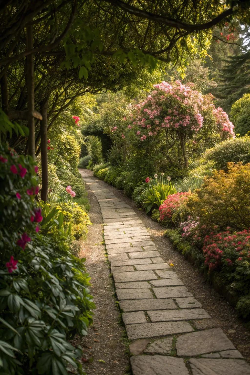 Design a charming path through your garden space.