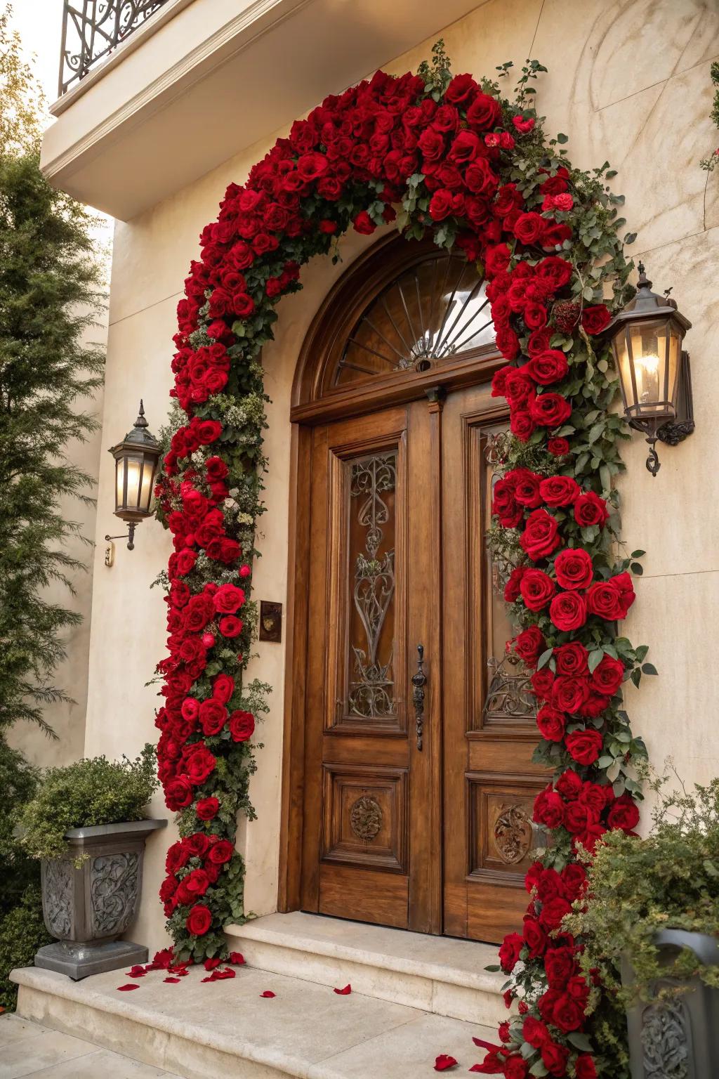 Classic red roses provide timeless elegance to your Valentine's decor.