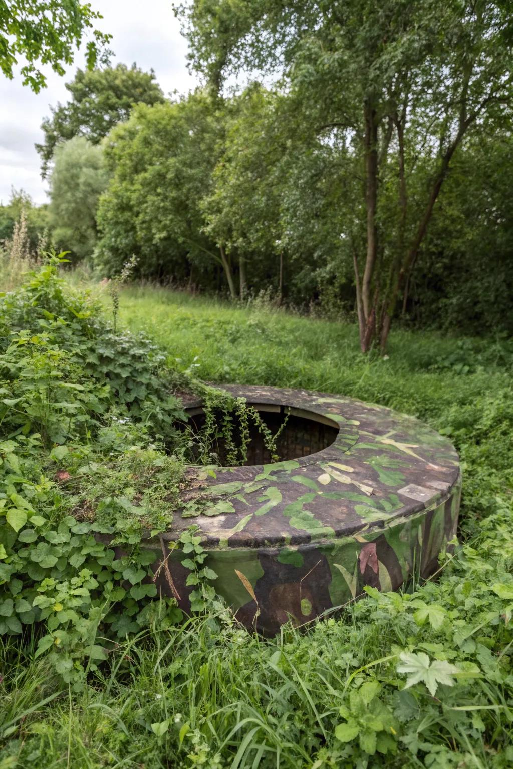 Camouflage covers blend seamlessly into natural surroundings.