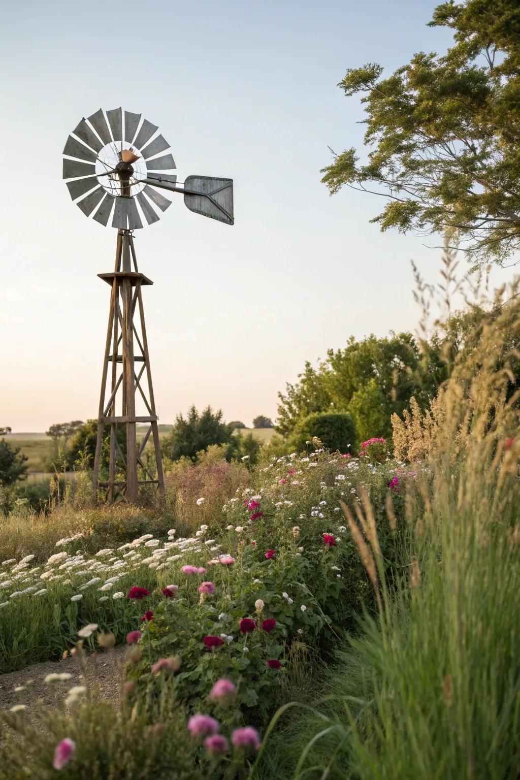 Windmill-style wind spinners blend tradition with modern decor.