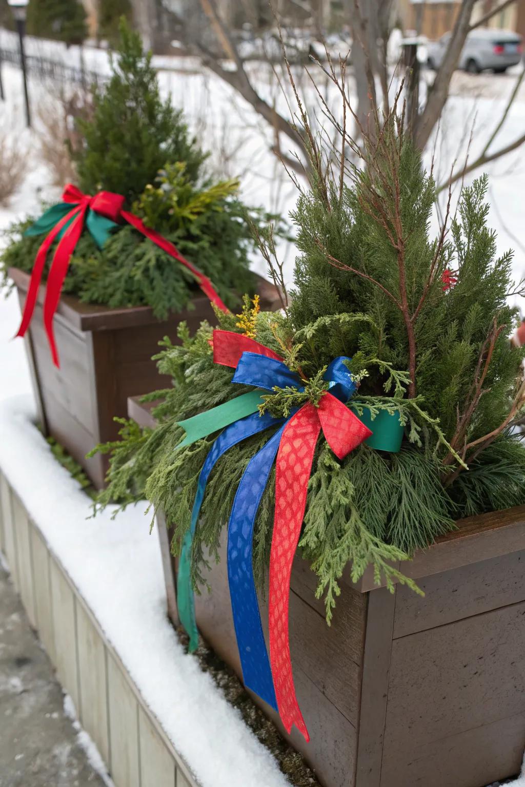 Ribbons bring a playful and colorful element.