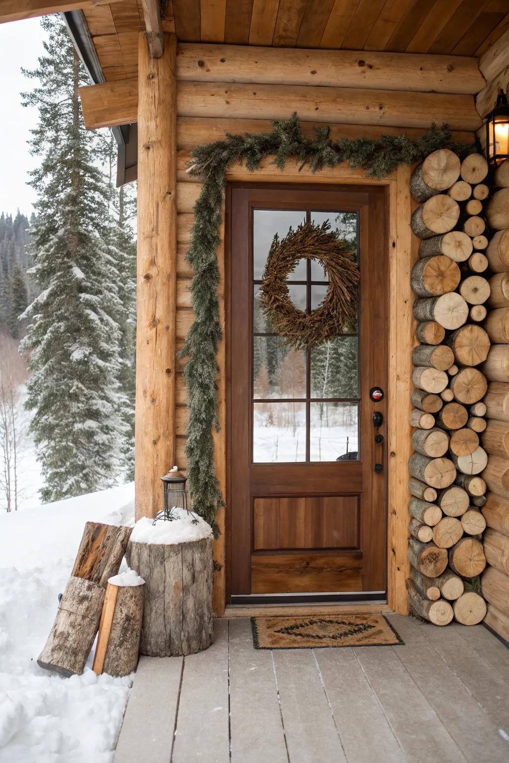 Bring the cabin coziness to your front door.