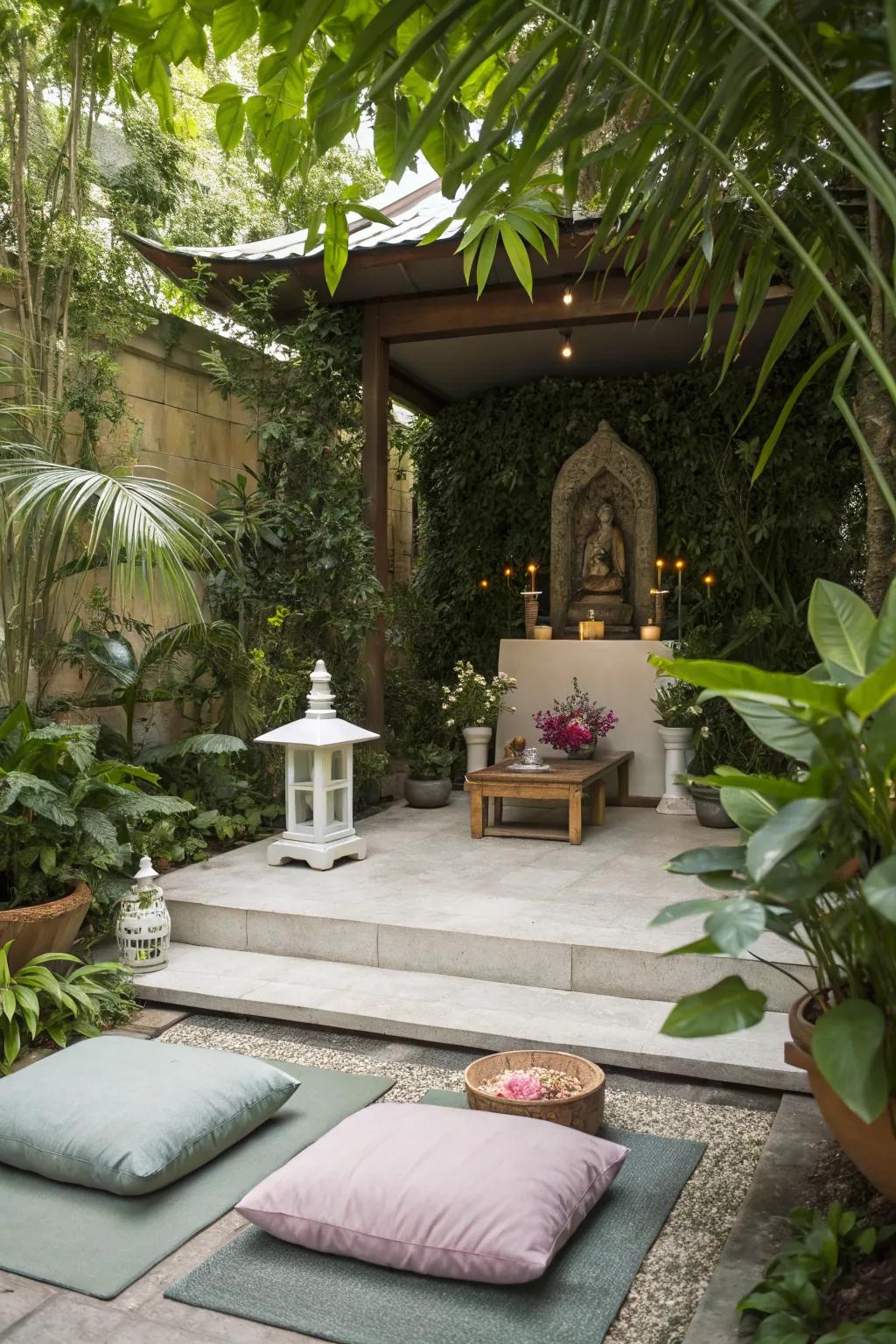 Meditation spaces provide a sanctuary for peace and reflection.