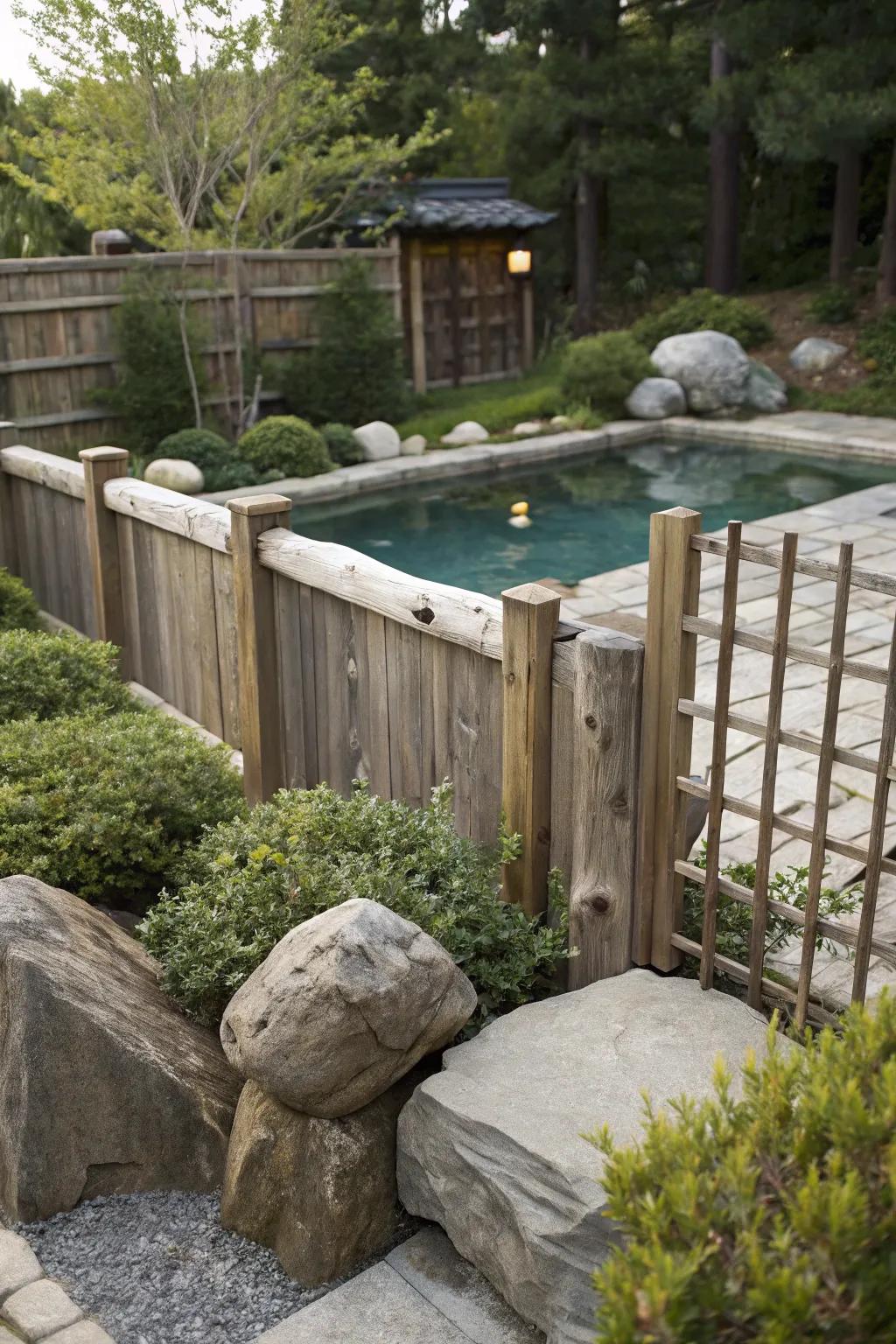 Zen-inspired designs bring a peaceful and calming vibe to your pool area.