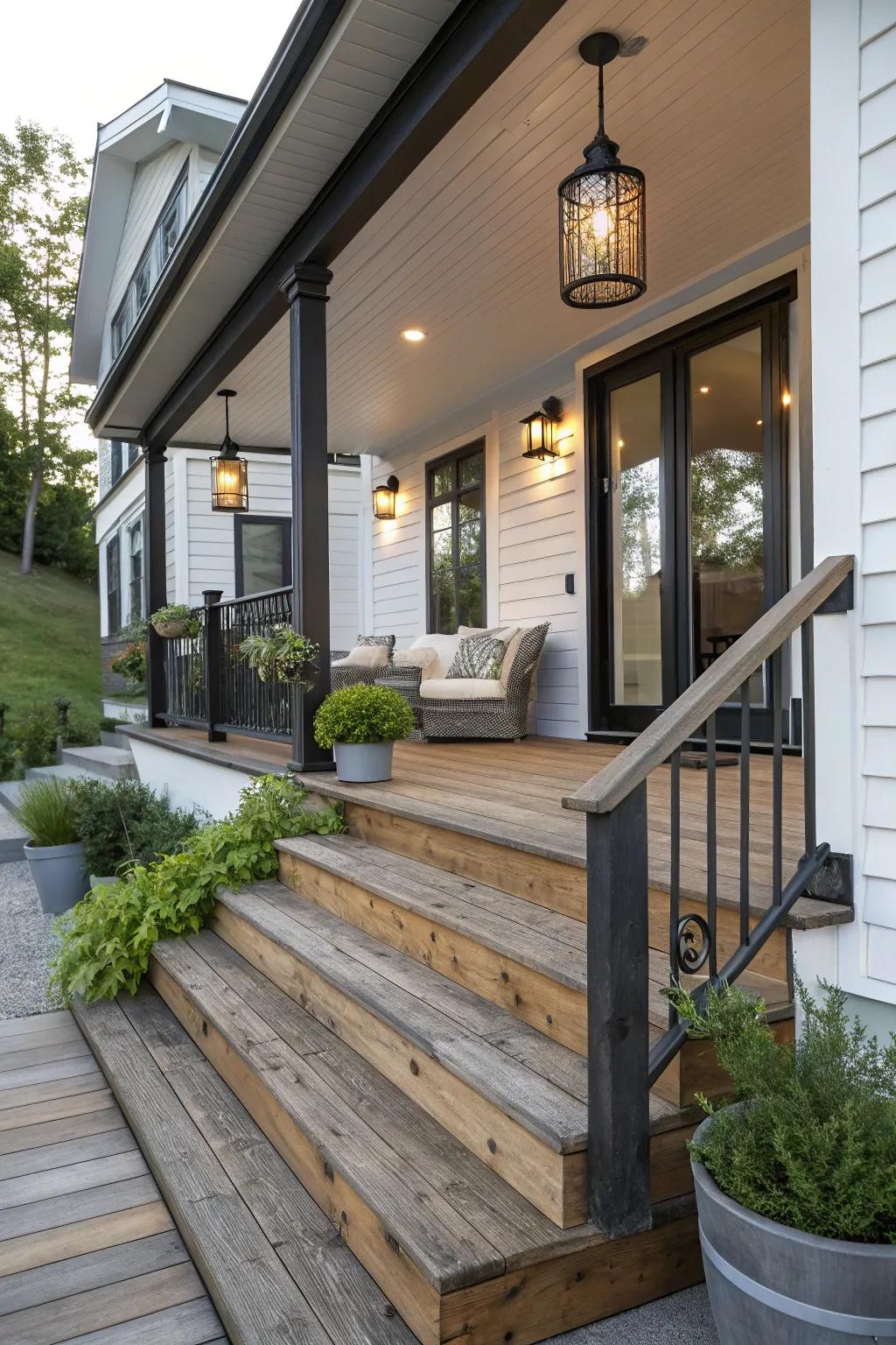 Traditional steps with a modern twist offer a unique blend of styles.