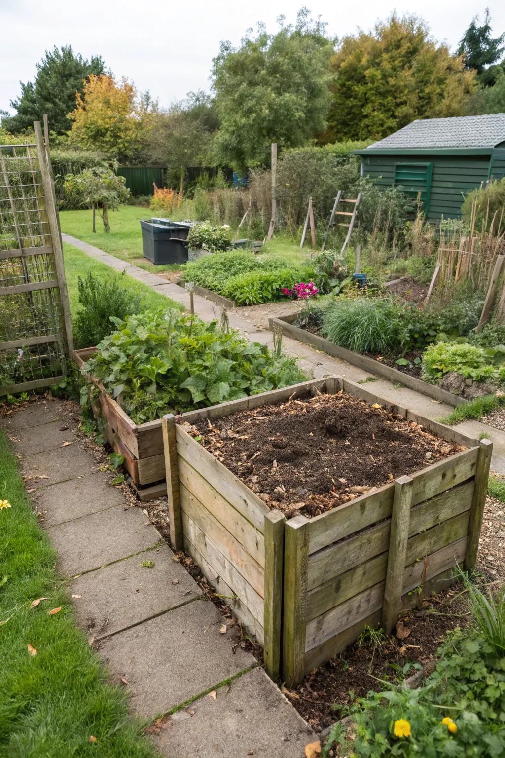 Composting enriches soil and supports sustainability.