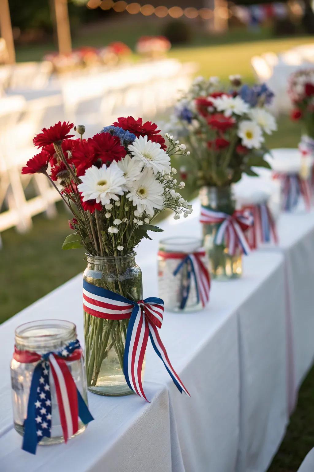 Add charm with decorative mason jars!