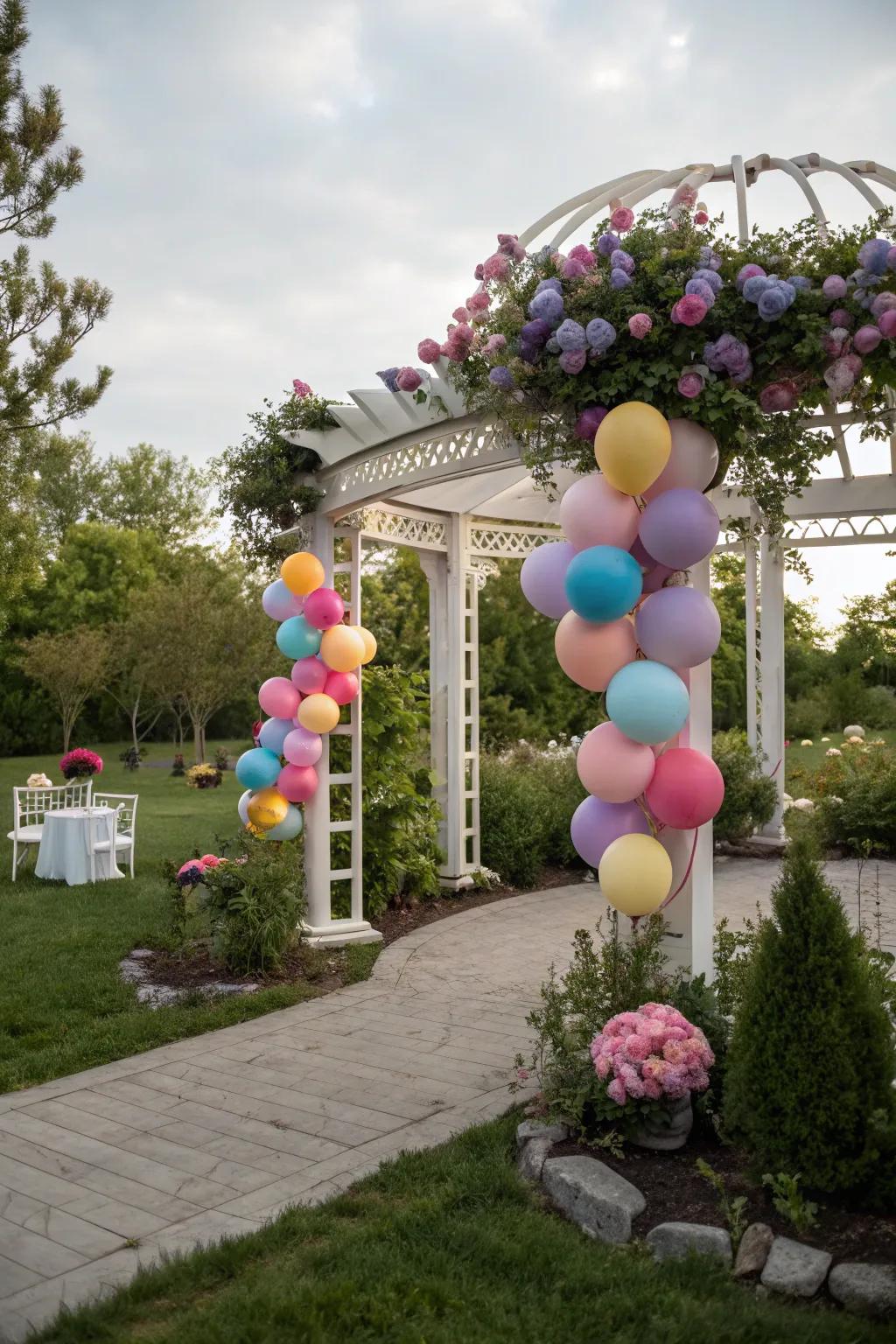 Bright balloons add a fun and festive touch.