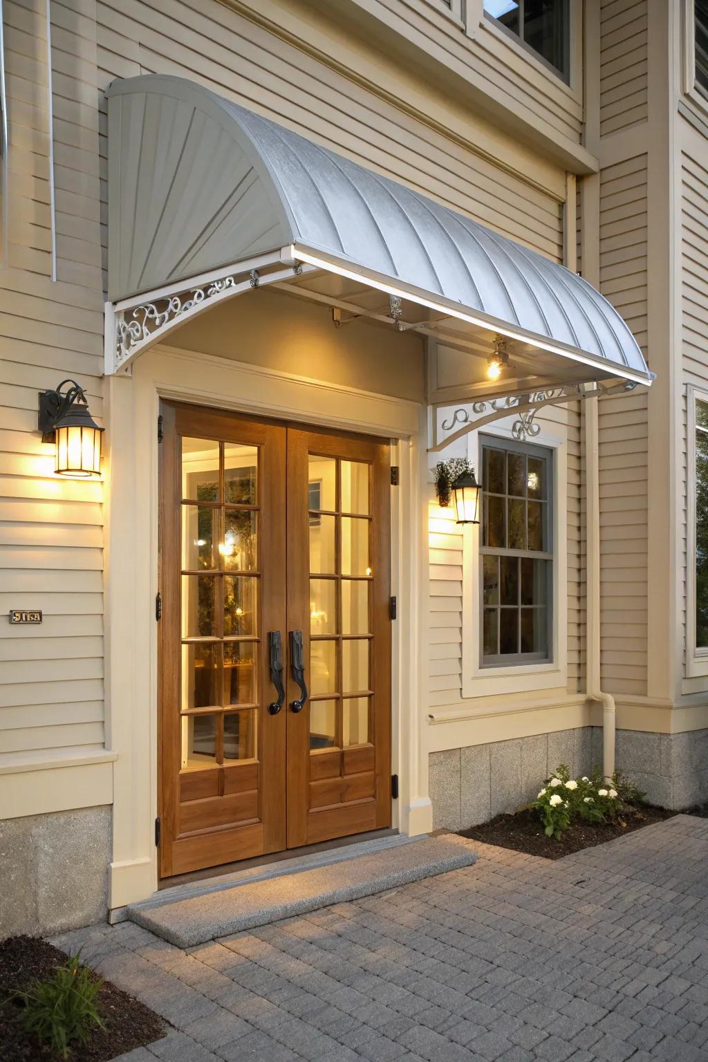 Classic aluminum awnings combine strength and sleek design.