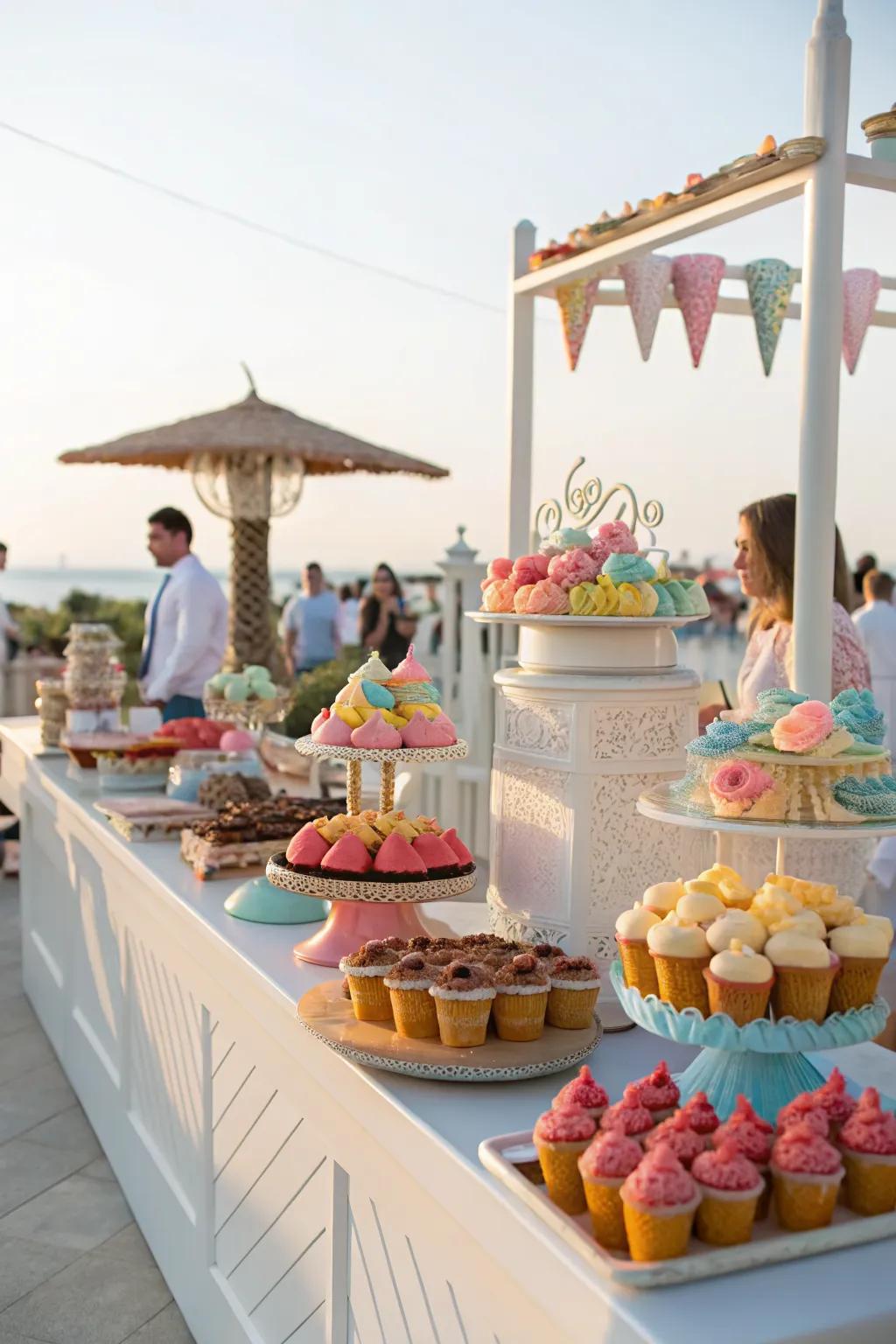 A dessert bar satisfies every guest’s sweet tooth.