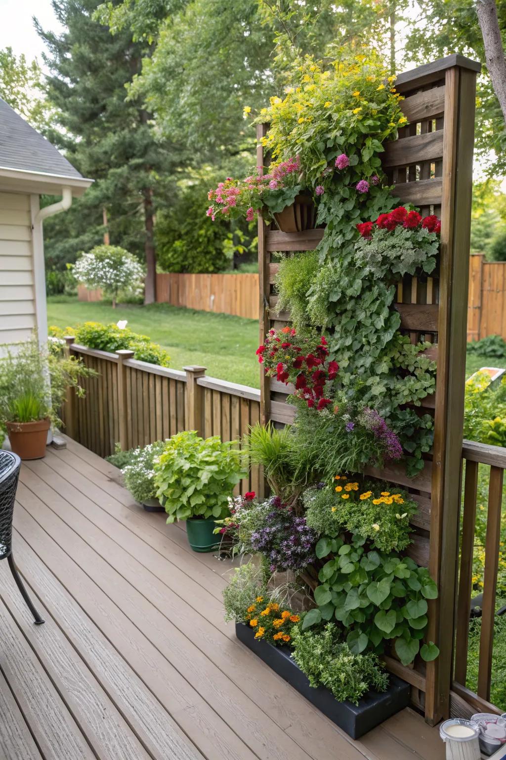 DIY plant walls personalize your deck with creativity and greenery.