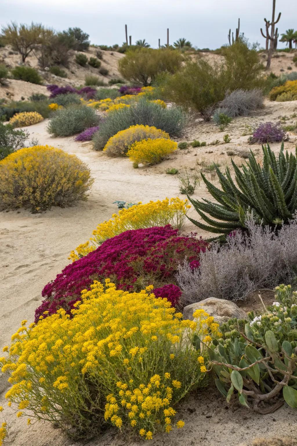 Bold plant groupings create dynamic visual interest.