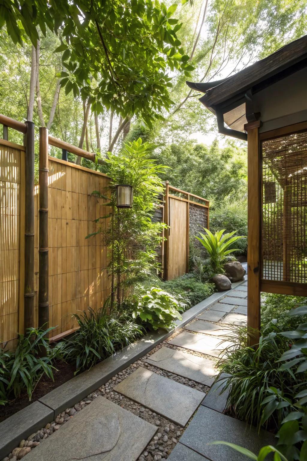 Privacy screens offer seclusion and tranquility in your backyard.