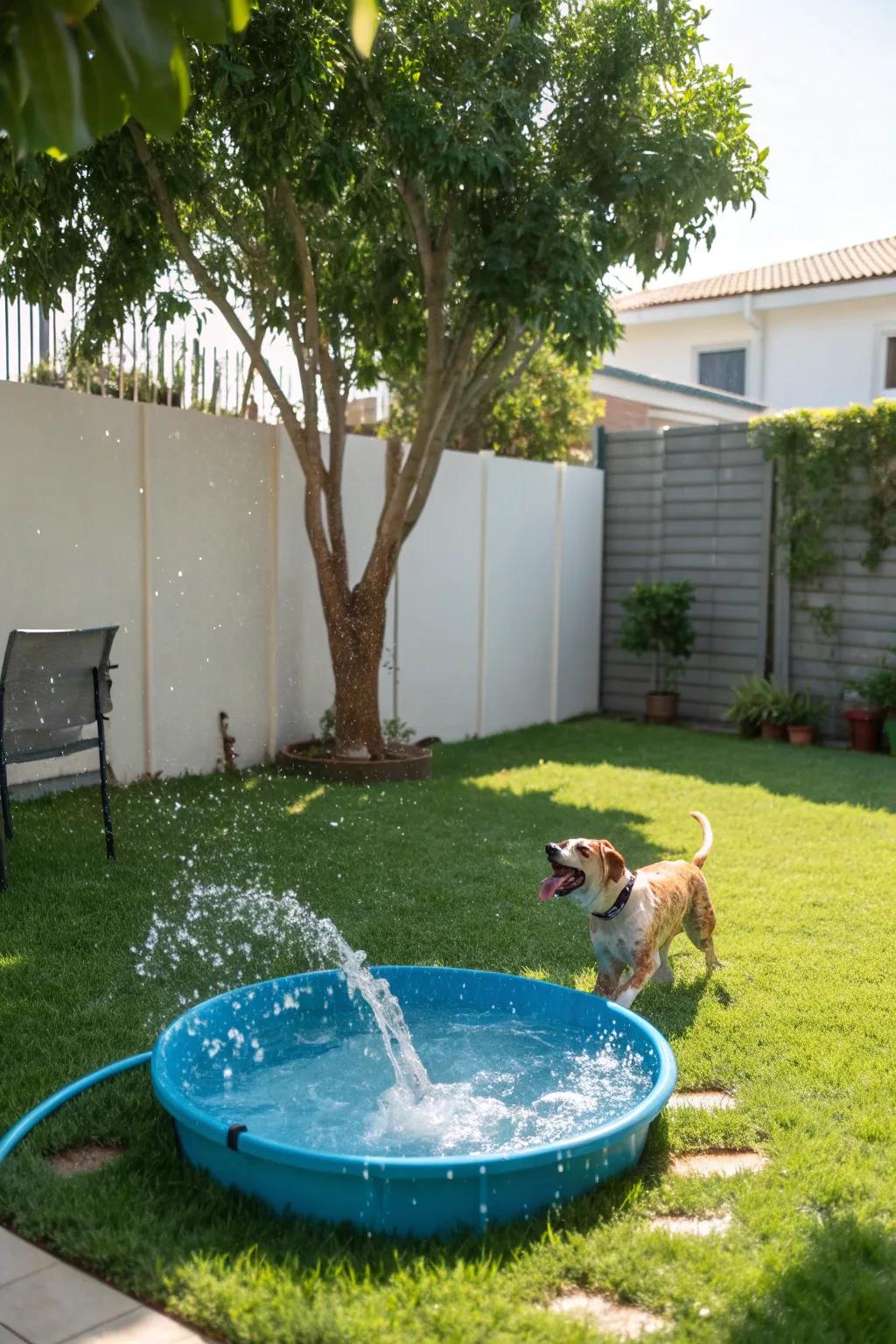 A splash pool provides endless fun and relief from the heat.