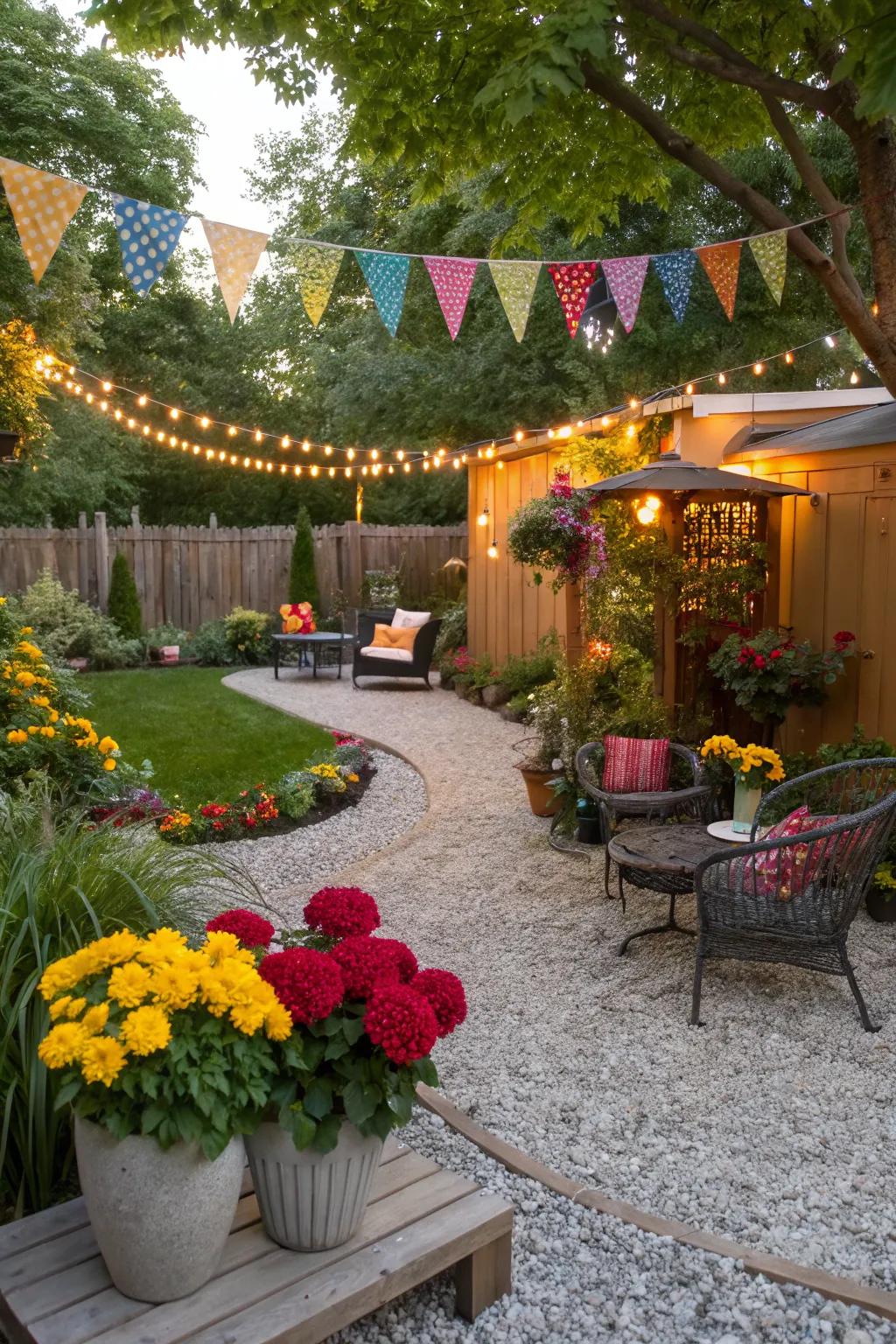 Keep your patio fresh with seasonal themed decor.