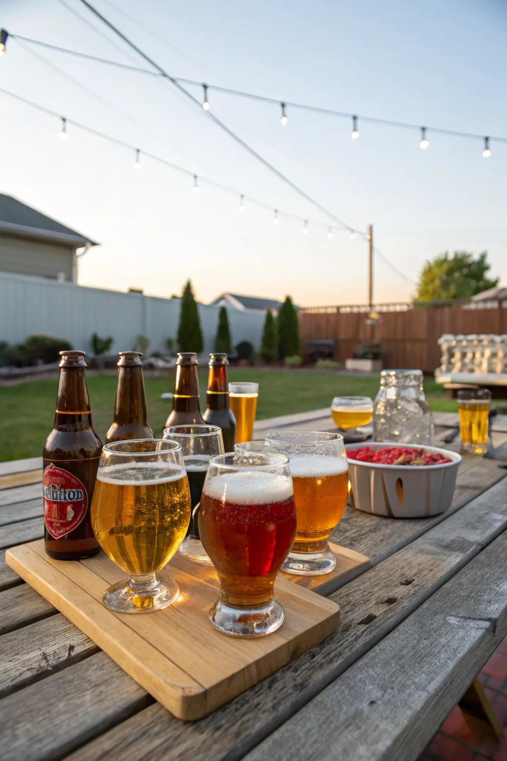 Craft beer sampling lets guests explore a variety of local brews.