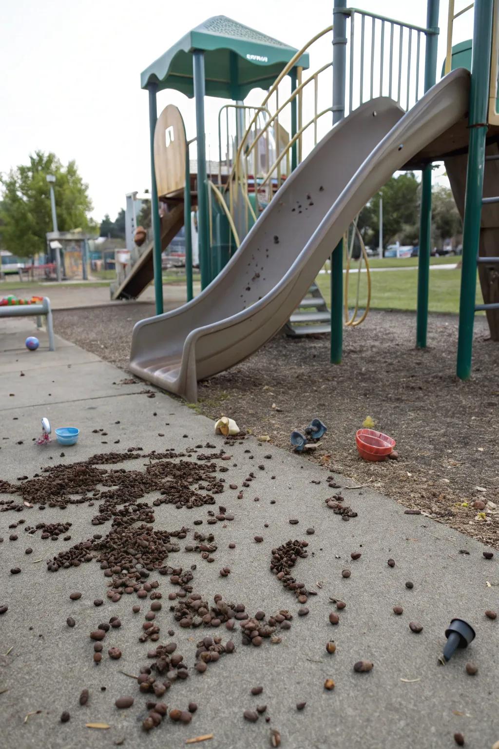 Coffee grounds offer a unique scent and texture for playgrounds.