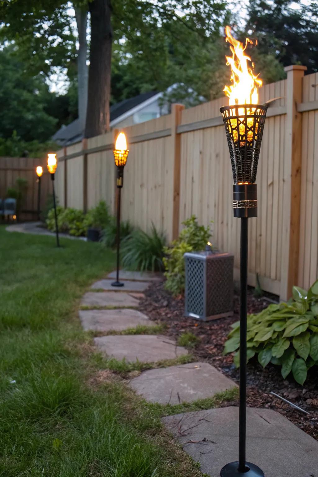 LED flame torches offer a safe and realistic alternative to real flames.