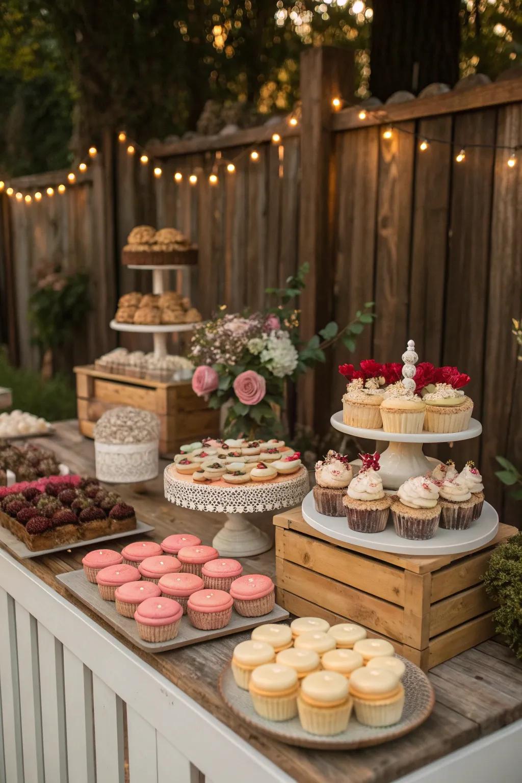 A dessert bar offers a sweet, personalized ending.
