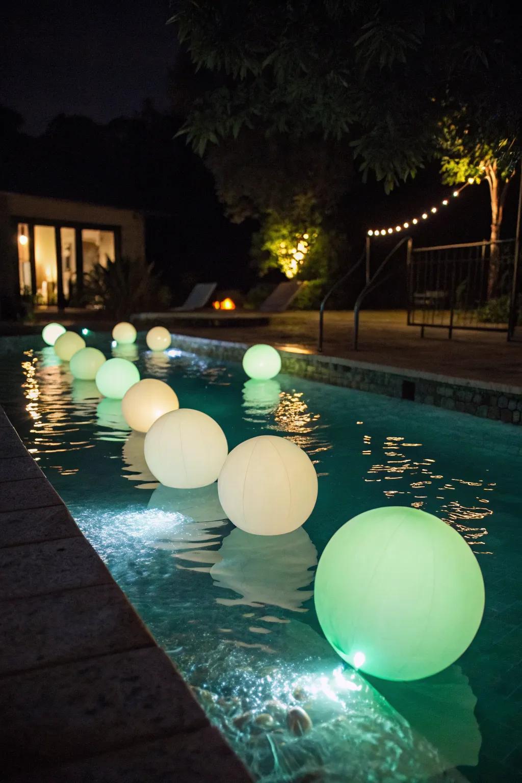 Glow-in-the-dark balloons add an enchanting glow to nighttime gatherings.