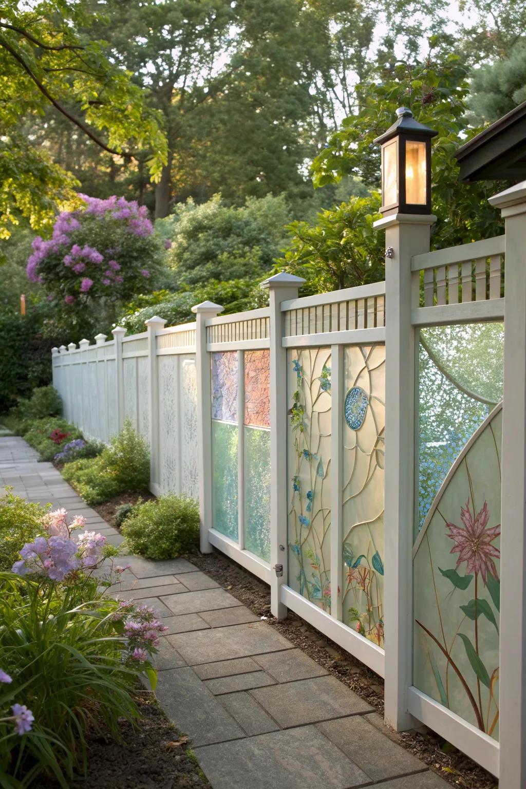 Glass panel fences add modern elegance and light.