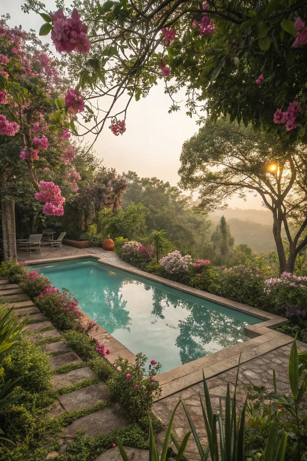 Nature-inspired colors creating a seamless transition with the landscape.