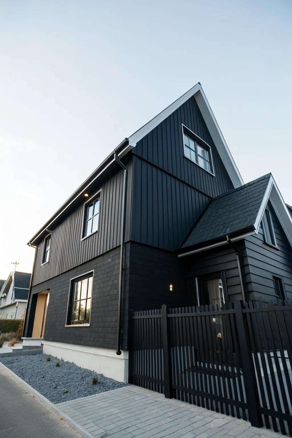 Dramatic definition with black highlighting architecture.