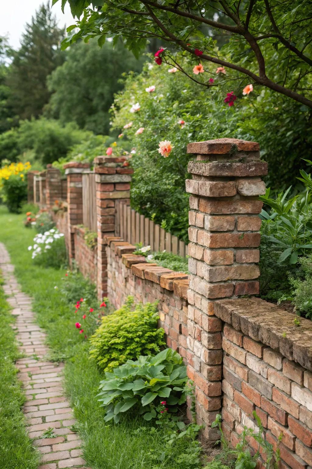 Go green with an eco-friendly brick fence.