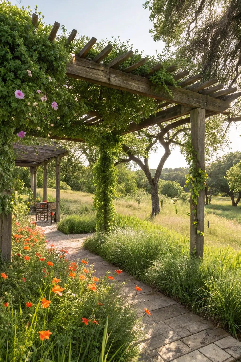 Shade structures offer comfort and style.