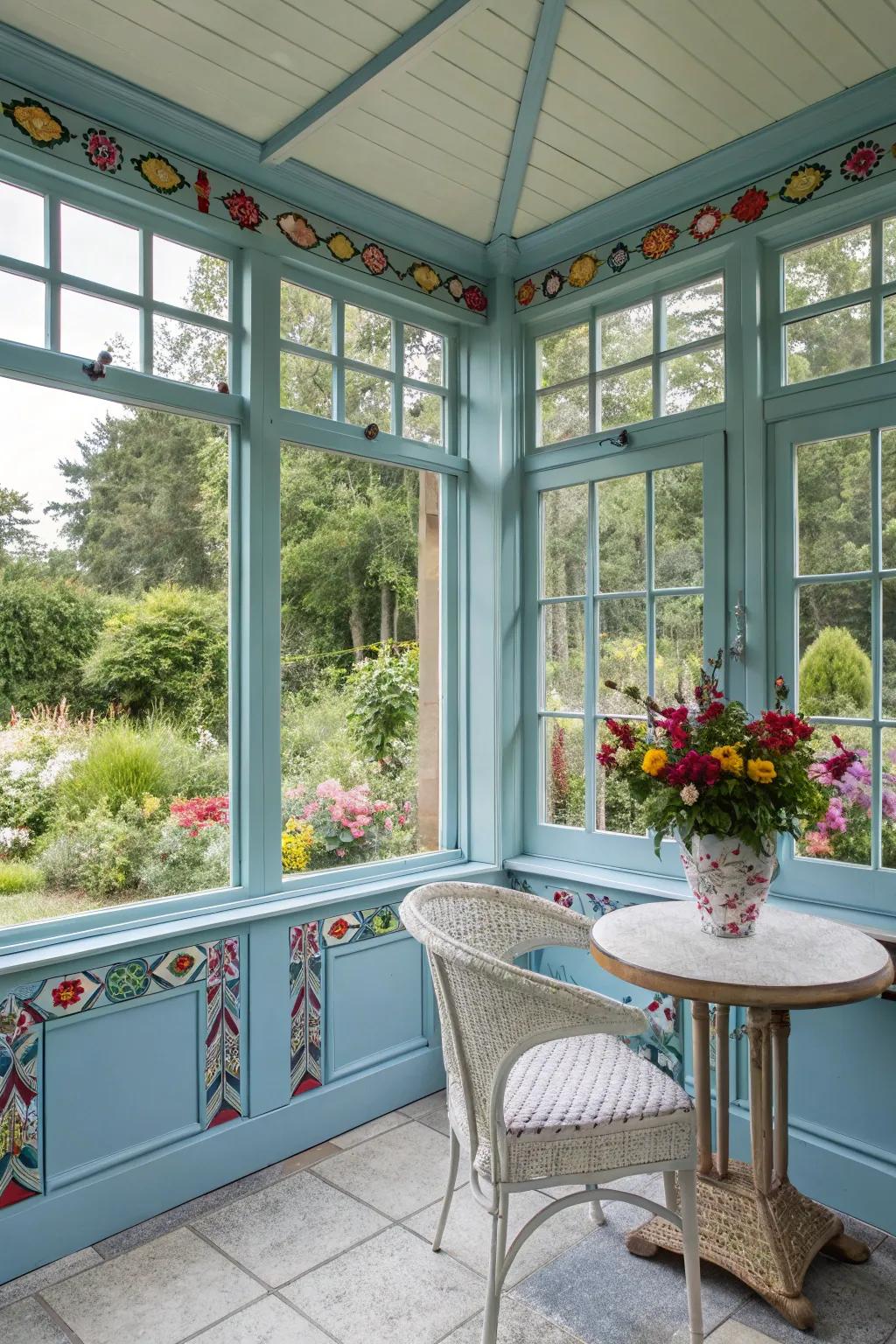 A splash of color breathes new life into this garden room.