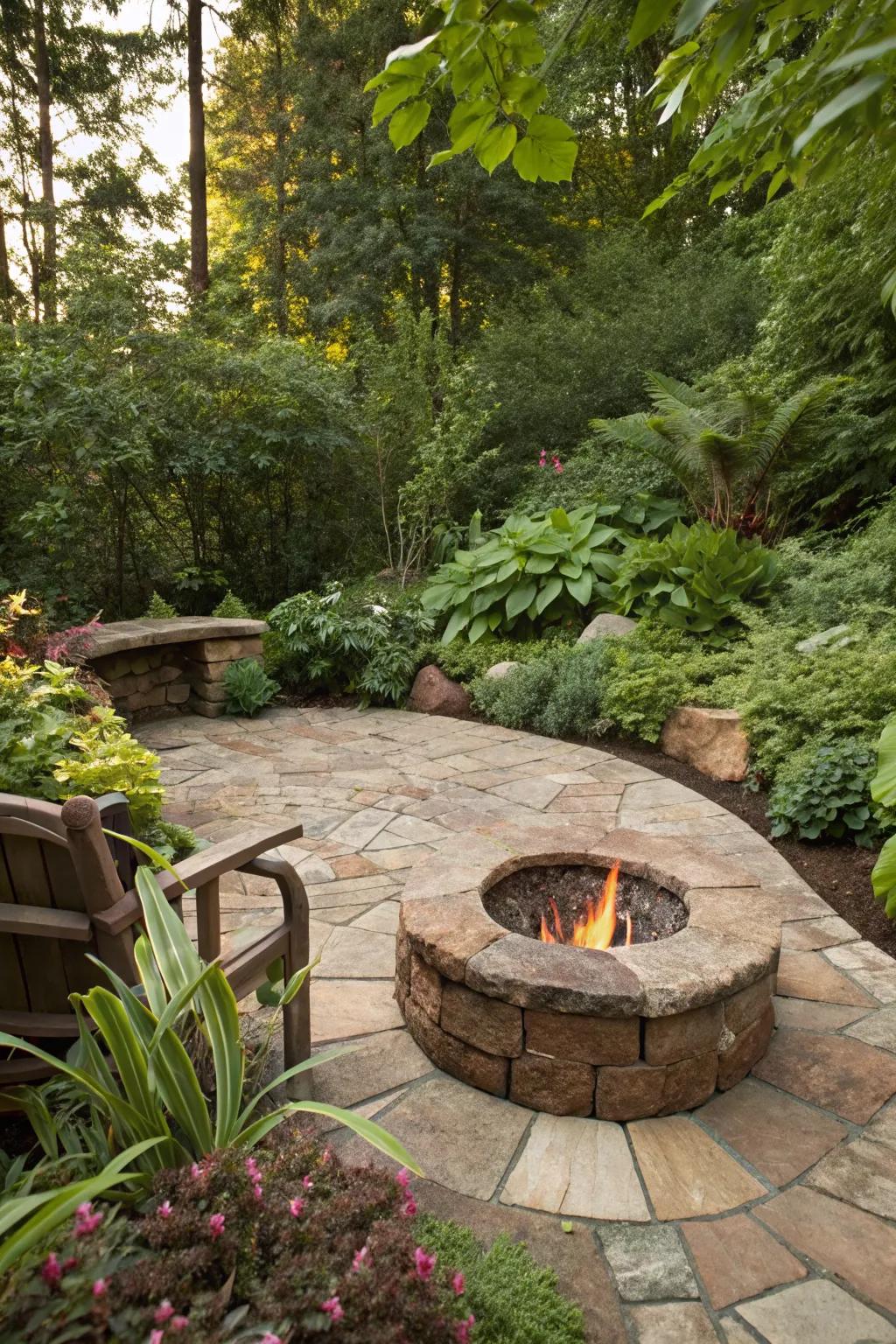 Stylish and sustainable paver fire pit