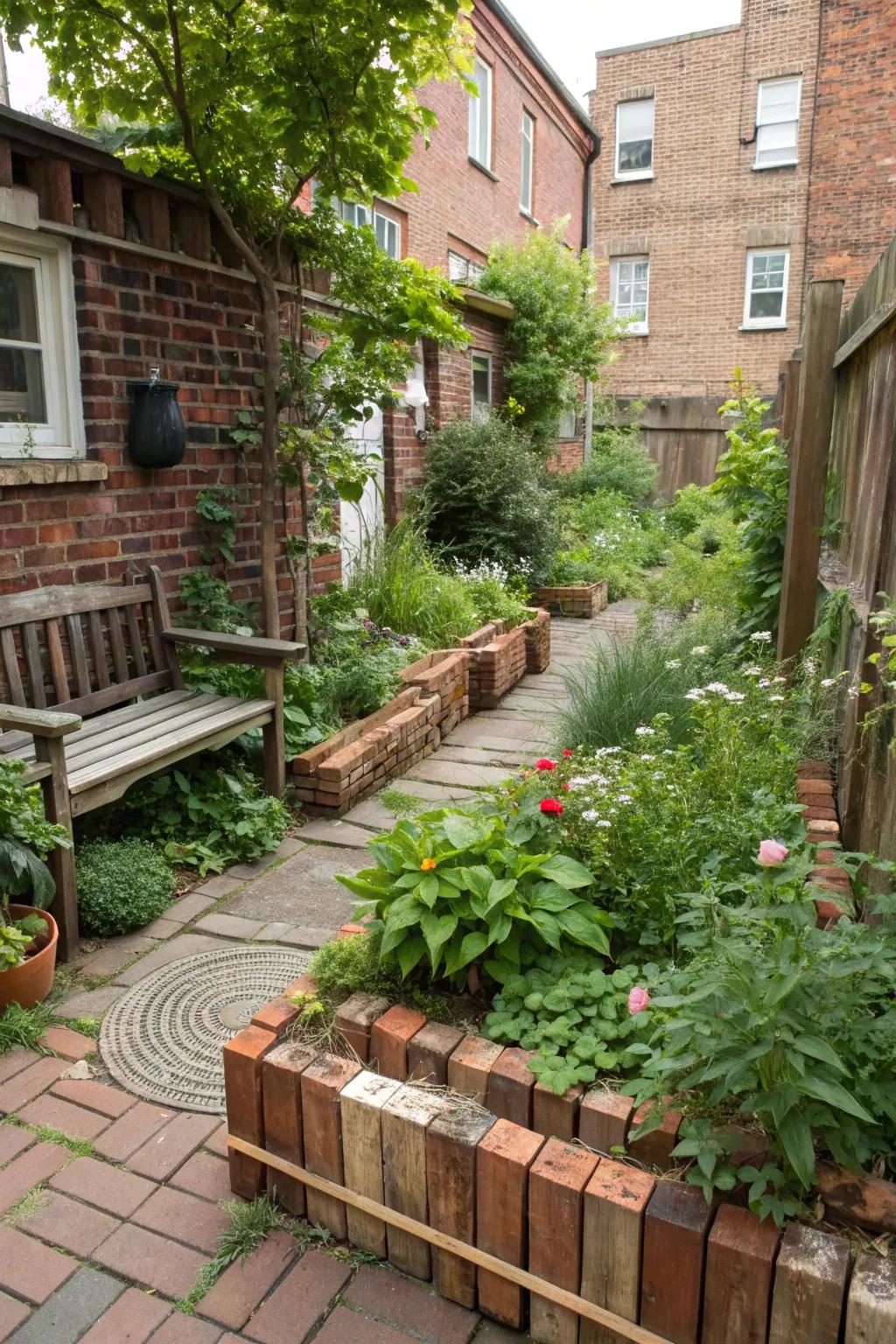 Go green with recycled garden materials.
