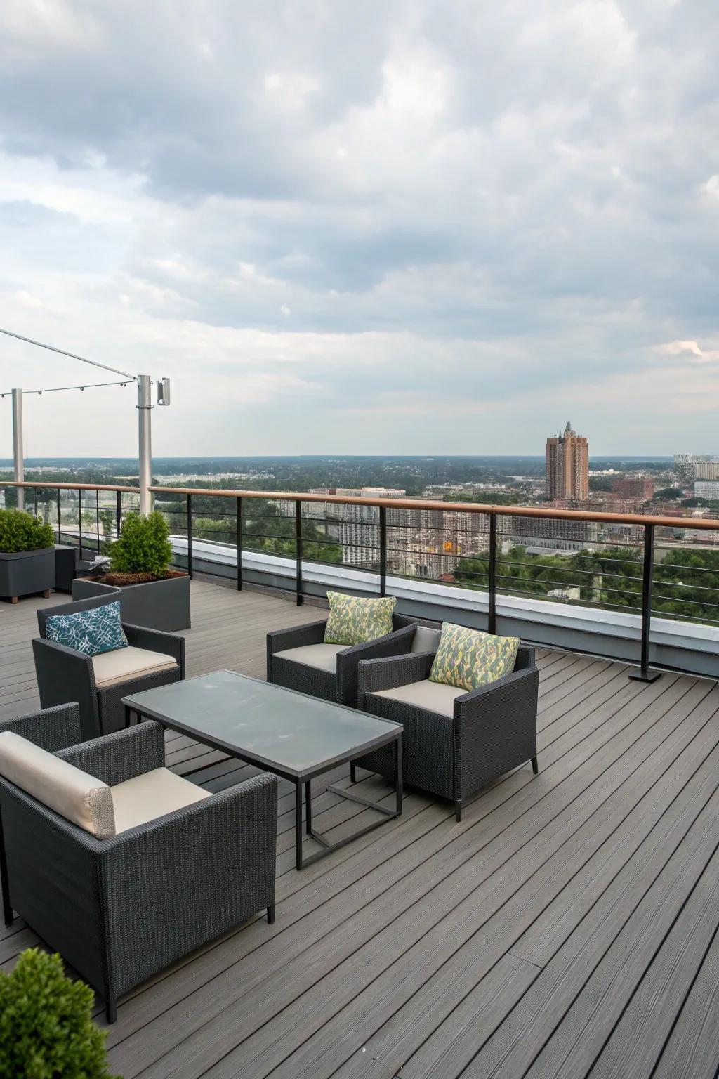 Rooftop decks provide a private oasis with breathtaking views.