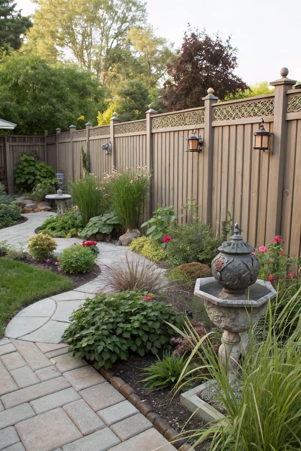 Staggered panels create depth and interest.