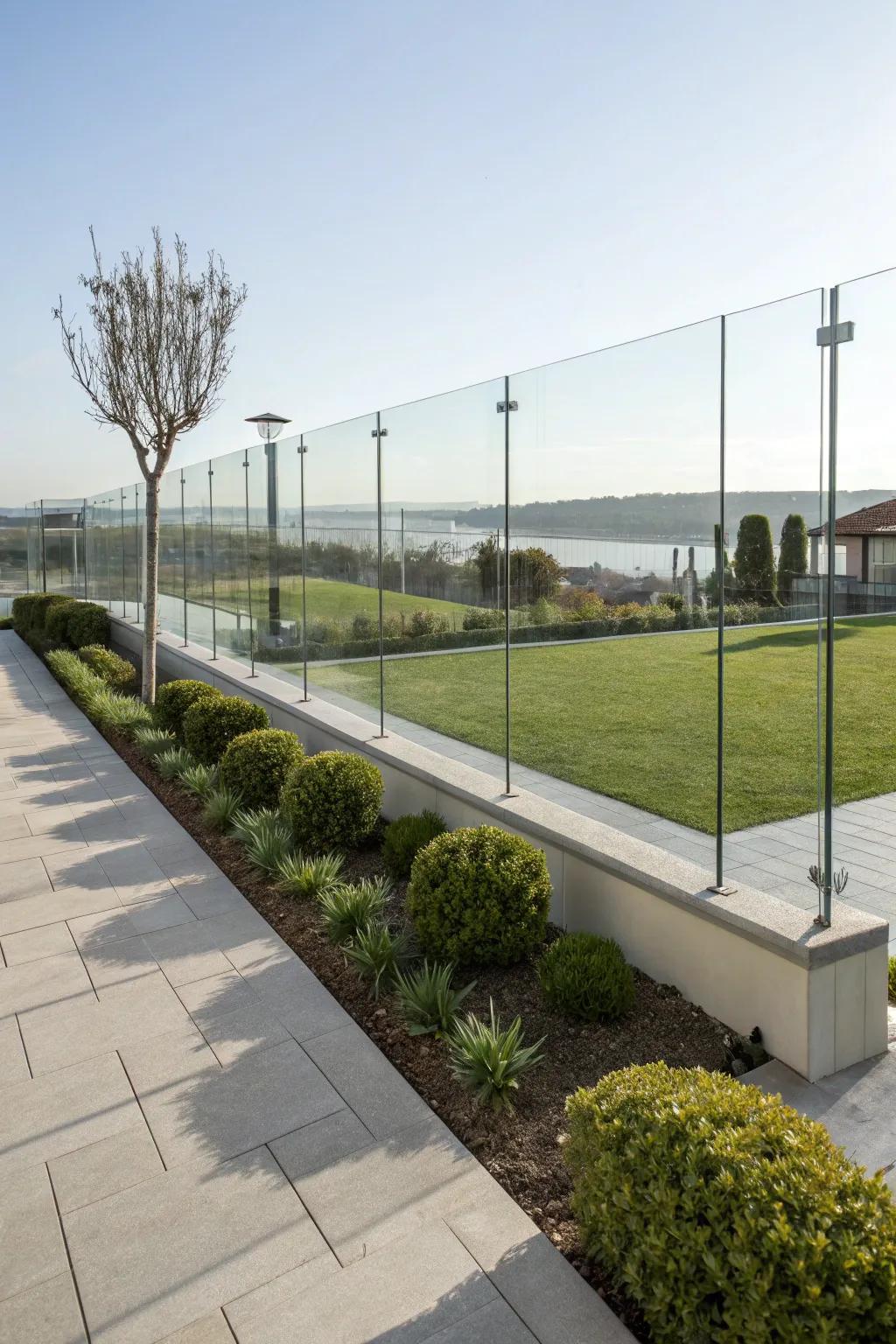 Glass barriers provide privacy without sacrificing your view.