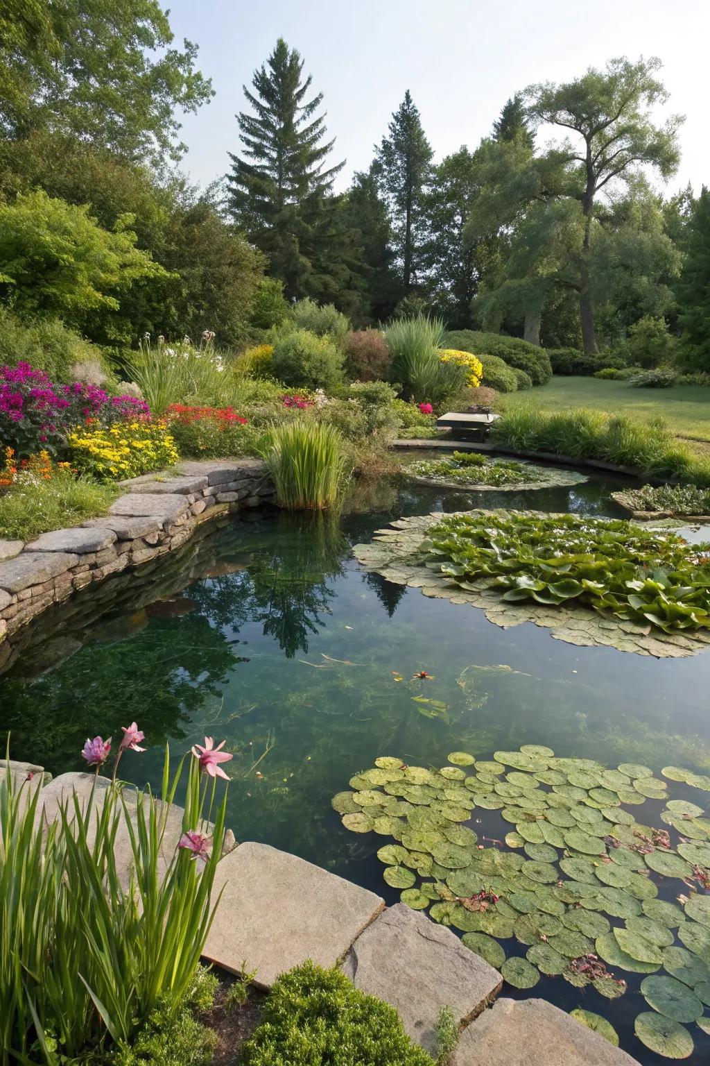 Plant filtration keeps your pond eco-friendly and clean.