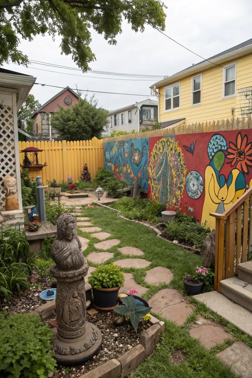Express your personality with creative outdoor art installations.