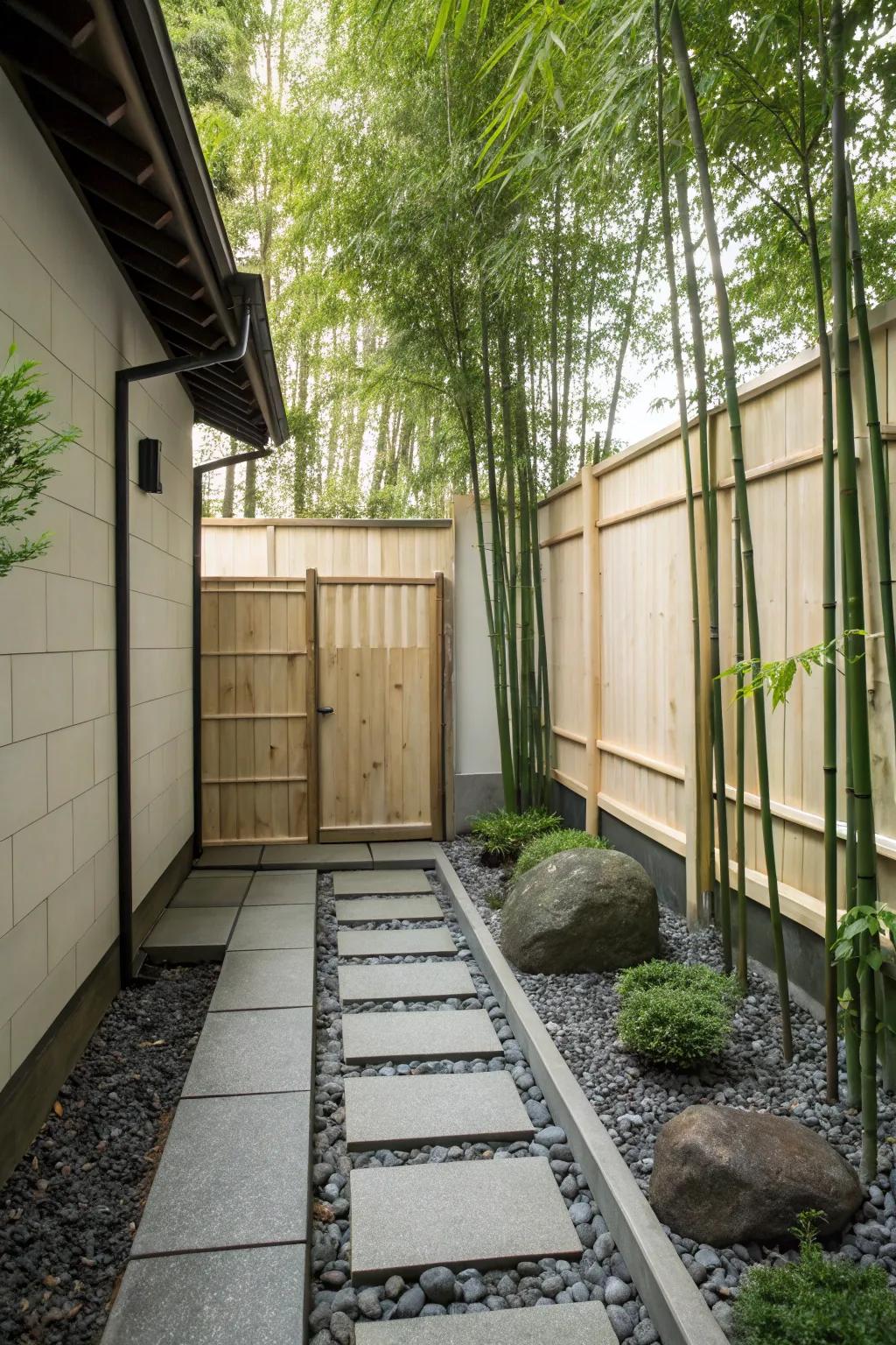 Zen-inspired fences offer peace and tranquility.