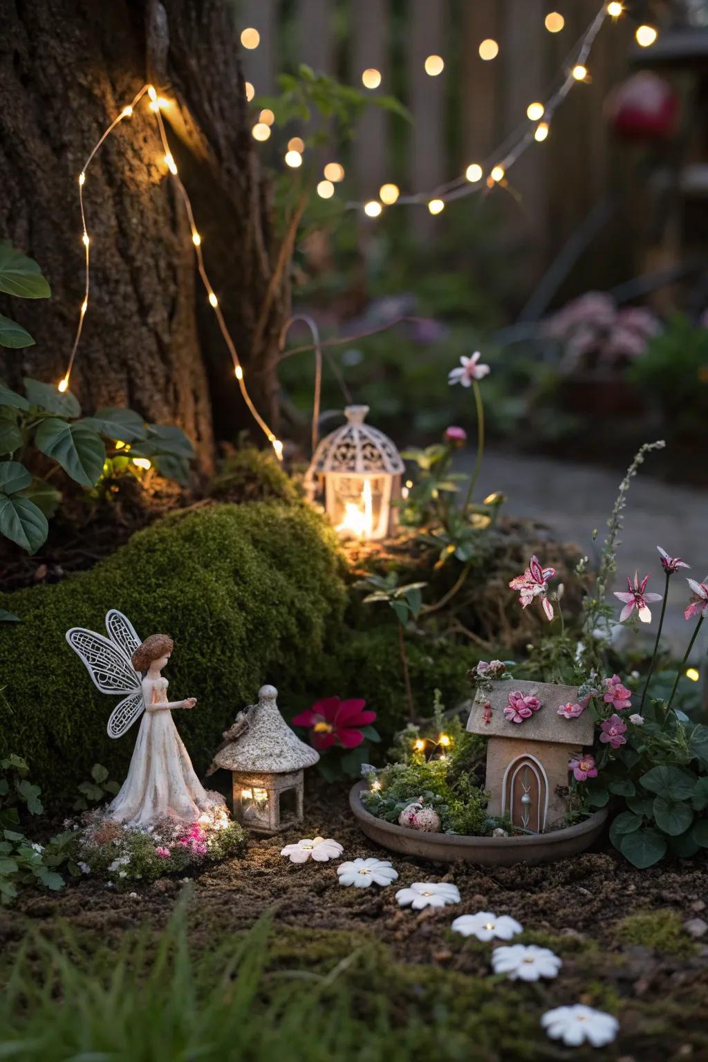 Enter a world of wonder with a mystical fairy garden.