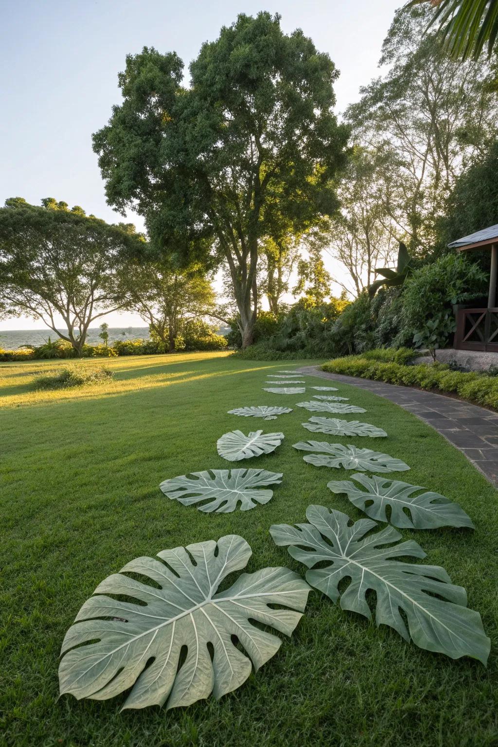Leaf patterns echo the beauty of nature in your lawn.