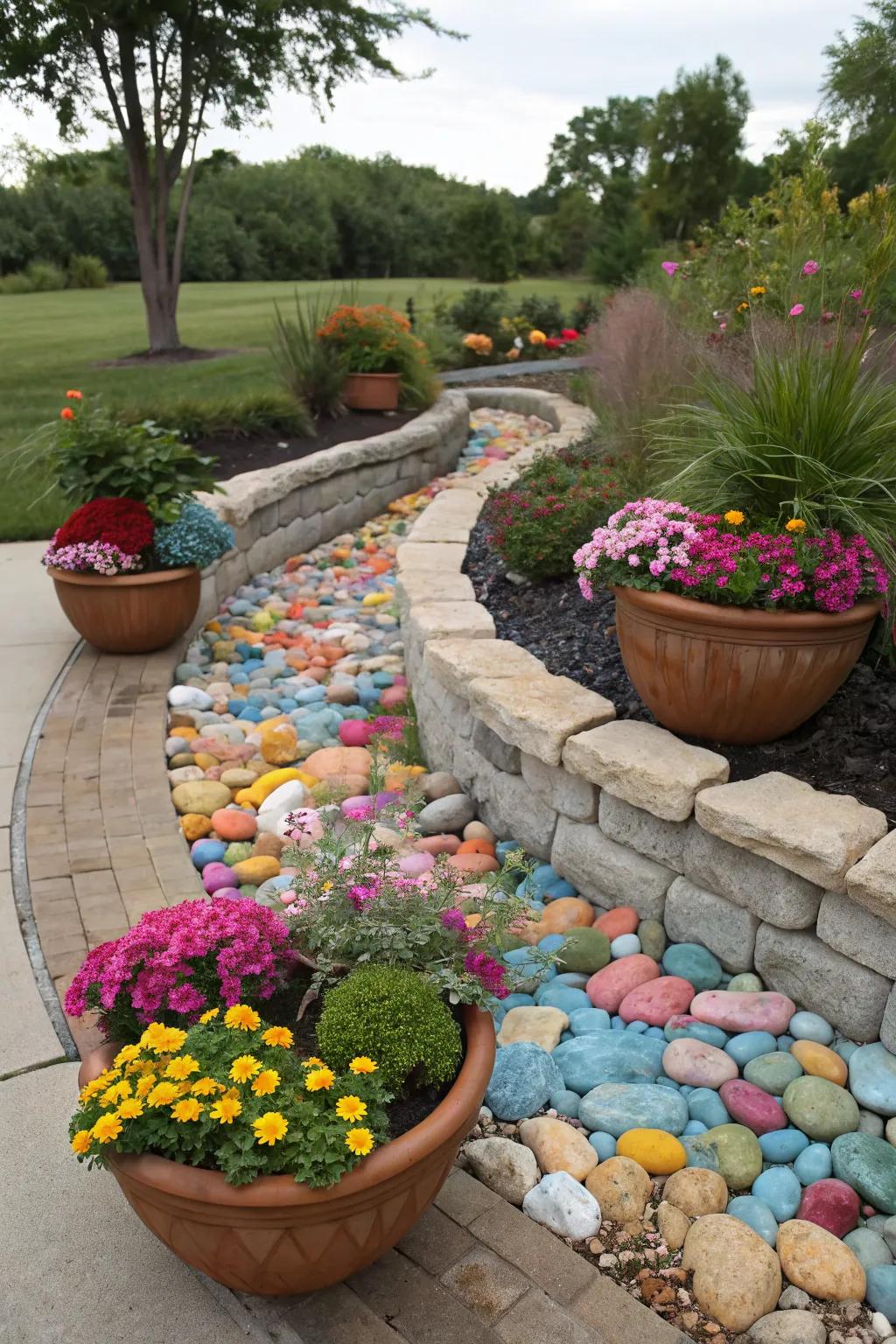 Colorful accents bring joy and vibrancy to culverts.
